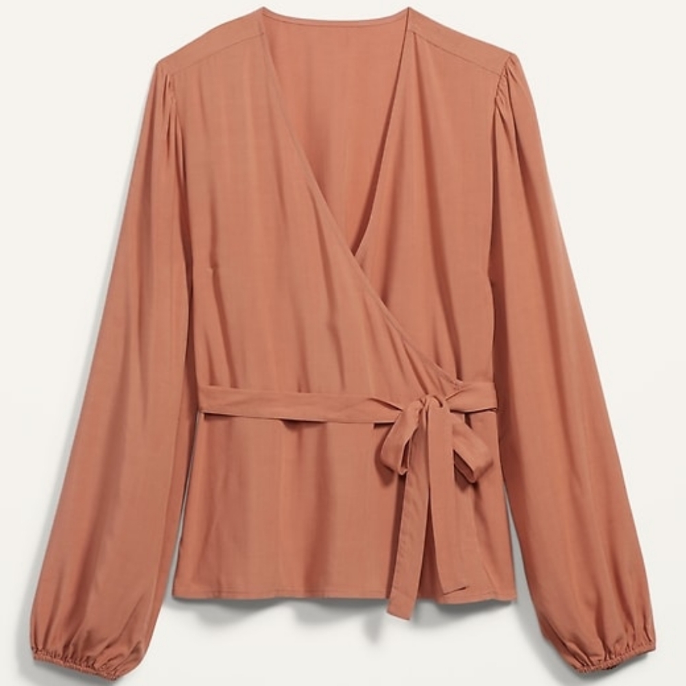 OLD NAVY Long Sleeve Wrap Blouse